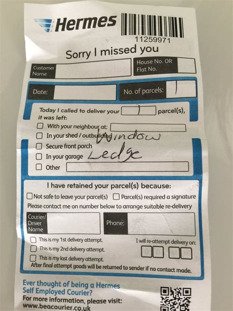 can i return a hermes parcel at the post office|hermes return label.